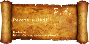 Percze Anikó névjegykártya
