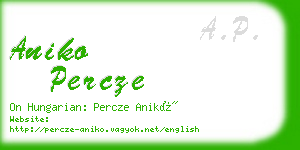 aniko percze business card